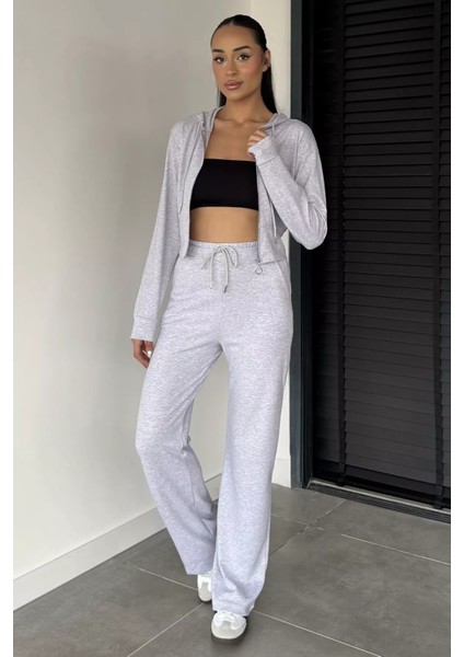 Kadın Kapüşonlu Fermuarlı Sweat Pantolon Ikili Takım P-00018874 modelleri