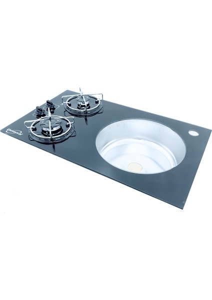 Karavan&tekne Iki Gözlü Ocak Evye 39 x 64 Univercal