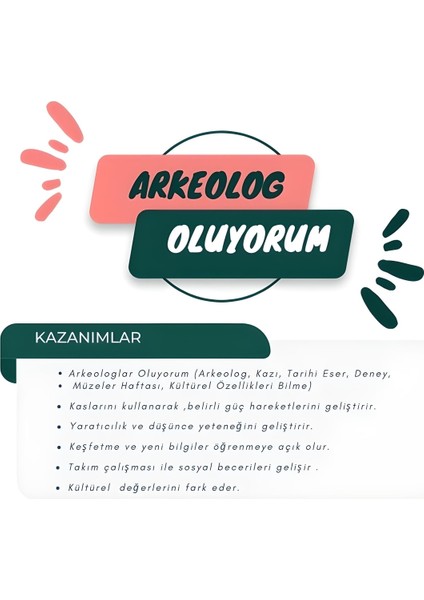 Arkeolog Oluyorum(Nümizmatik) Kazı Stem Fen Bilimleri Eğitim Seti fiyatları