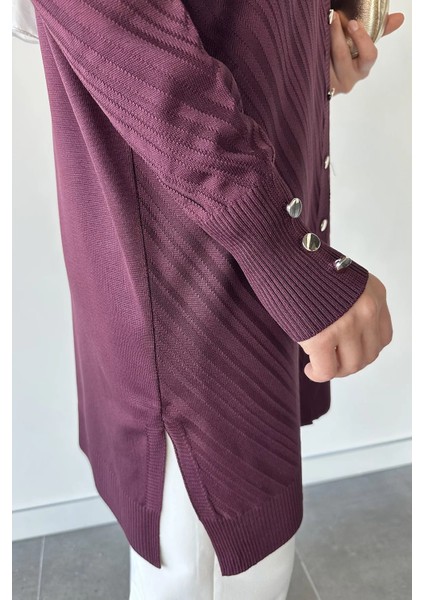 Desenli Ön Düğmeli Tesettür Triko Hırka (M-L-Xl Uyumludur) P-00018882 indirimleri