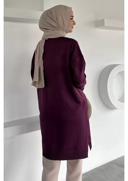 Ön Düğmeli Desenli Tesettür Triko Hırka (M-L-Xl Uyumludur) P-00018881 modelleri