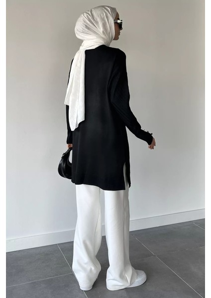 Desenli Ön Düğmeli Tesettür Triko Hırka (M-L-Xl Uyumludur) P-00018882 modelleri