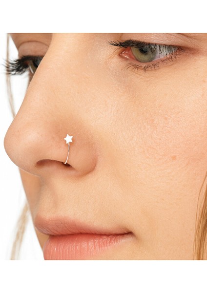 Cerrahi Çelik Yıldız Halka Hızma Yıldızlı Burun Hızması