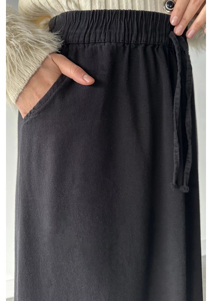 Çift Cepli Bel Lastikli Tesettür Gabardin Etek P-00018923 modelleri