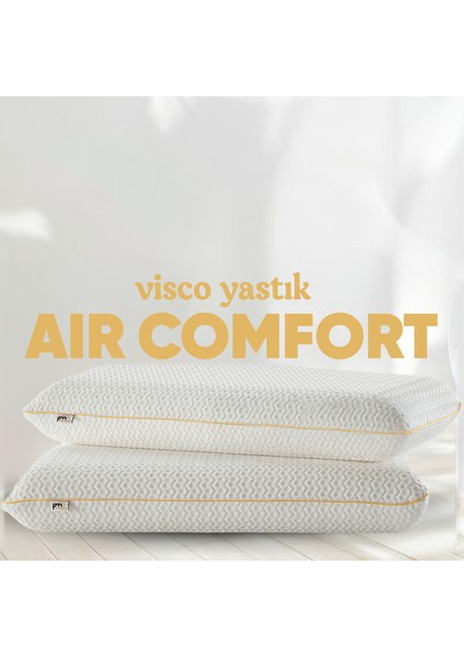 Büyük Boy Ortopedik Visco Yastık - Air Comfort Cilt Dostu Anti Uv ( Xxl ) Uyku Yastığı Yumuşak Tuşe