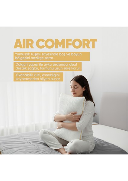 Büyük Boy Ortopedik Visco Yastık - Air Comfort Cilt Dostu Anti Uv ( Xxl ) Uyku Yastığı Yumuşak Tuşe modelleri