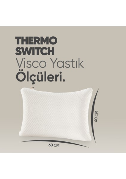 Akıllı Isı Hafızalı Tombul Visko Yastık - Ortopedik Termal Isı Dengeleyici [termoswıtch] Lüx Yastık