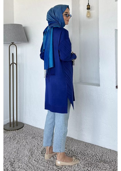 Desenli Ön Düğmeli Tesettür Triko Hırka (M-L-Xl Uyumludur) P-00018882 fırsatları