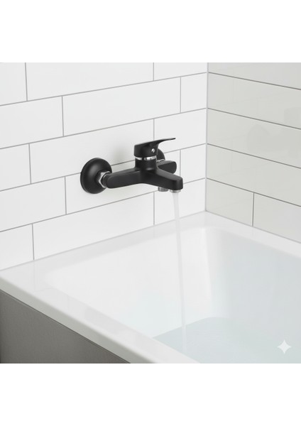 40 mm Banyo Bataryası Mix (Siyah) – Banyonuza Modern Bir Dokunuş