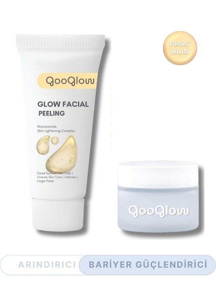 Arındırıcı, Aydınlatıcı Peeling&su Bazlı, Bariyer Güçlendirici, Nemlendirici Krem | Avantajlı Ikili