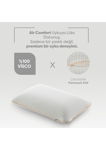 Visko Yastık - Ortopedik Uyku Yastığı - Tombul Düz Visco Yastık - Cilt Dostu [ Anti Uv ] fırsatları