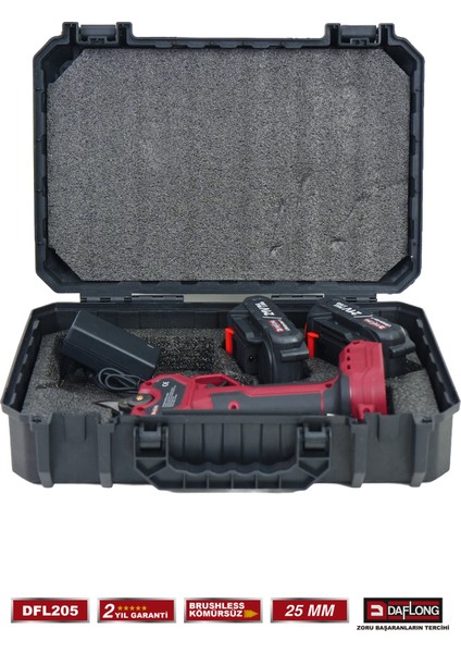 Pro Brushless 2.1m Teleskopik Çelik Sanzuman Çift Bıçaklı Şarjlı Dijital Bağ Makası DFL-205 fırsatları