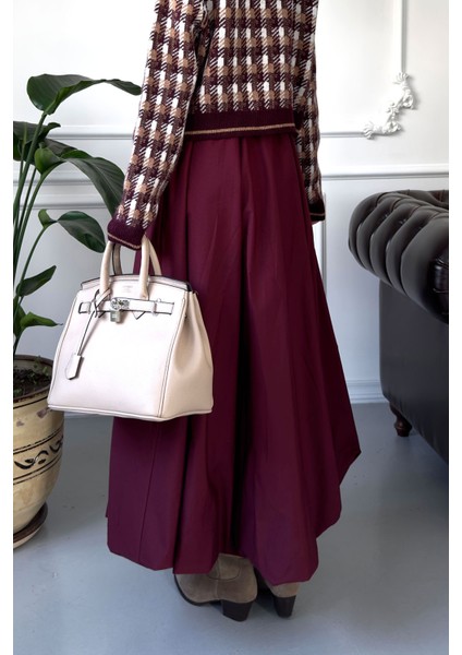 Beli Lastikli Orijinal Balon Etek- Bordo