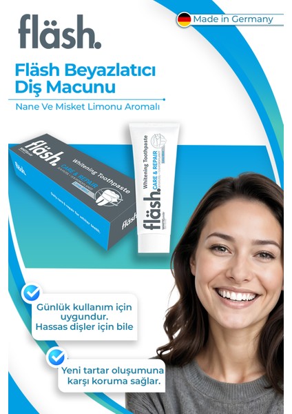 Whitesmile Flash Whitening Toothpaste Diş Macunu Nane ve Misket Limonu Aromalı Diş Macunu 75 ml 2 Adet fiyatları