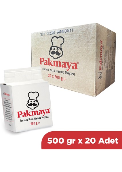 Instant Kuru Hamur Mayası 500 gr x 20 Adet (1 Koli)