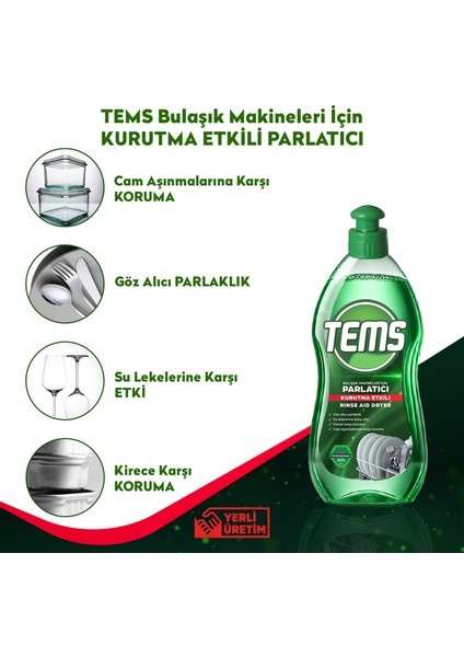4 Etkili Bulaşık Makinesi Kapsülü 56'lı + Tems Bulaşık Makinesi Parlatıcı 400 ml indirimleri