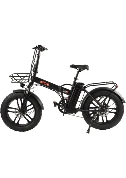 Alba Fold F Premium 500 Watt Elektrikli Bisiklet Siyah NFC-Zırhlı Lastik Hd Fren 48V 10,4 Ah Batarya (Teknik Servis Garantisi)