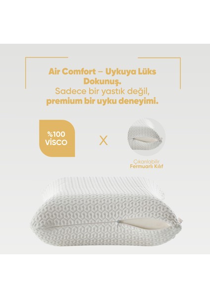 Rahat Uyku Yastığı - Air Comfort Cilt Dostu Anti Uv Ortopedik Visko Uyku Yastığı fırsatları