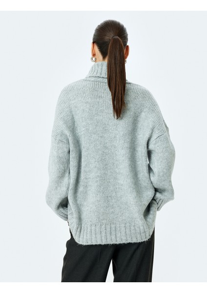 Uzun Kollu Balıkçı Yaka Oversize Kazak fırsatları