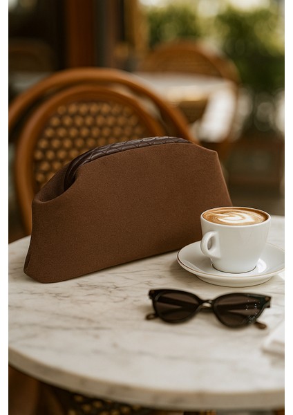 Acı Kahve Süet Deri Portföy Clutch Çanta fırsatları
