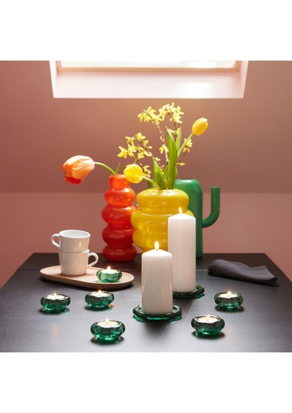 Bladfagel Tealight Mumluk Yeşil 3 cm modelleri