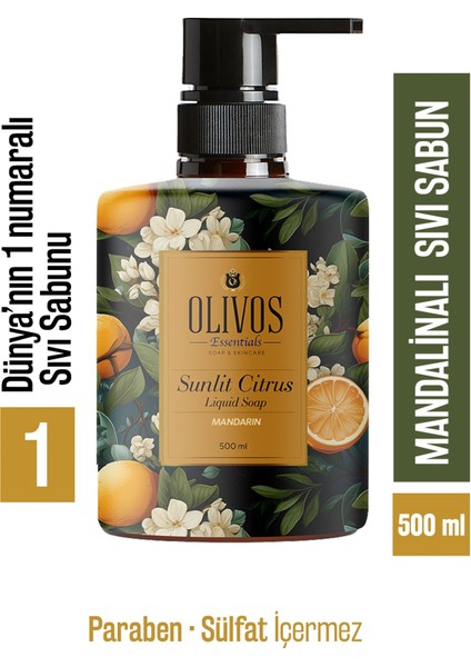 Bodrum Mandalinası Kokulu Sıvı Sabun Sanat Koleksiyonu Tablo Gibi Şişeler Harika Koku Nemlendiricili