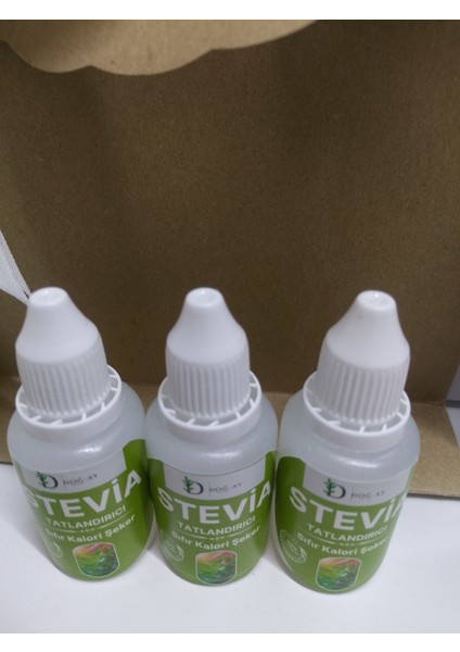 3 Adet 50 gr 200 Drop Şeker Otu Stevia