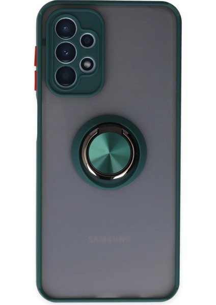 Nrtmsa Newface Samsung Galaxy A23 4g Kılıf Montreal Yüzüklü Silikon Kapak - Yeşil