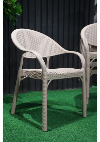 Bambu Rattan Kollu Koltuk 4 Adet