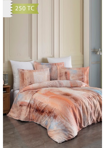 250 Tc Bambu Karışımlı Pamuk Saten Nevresim Takımı – Family Size - Delmore
