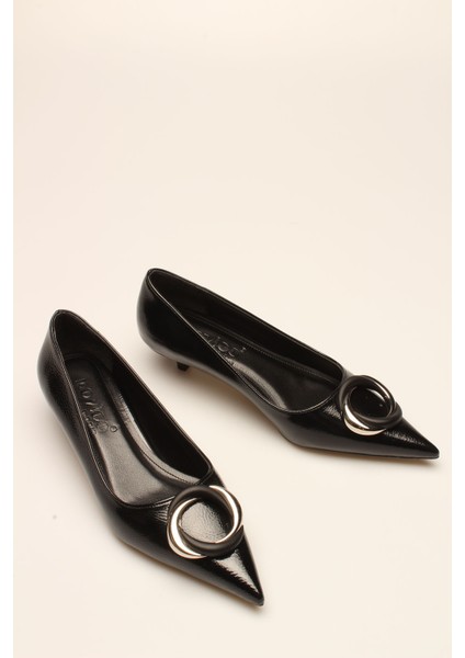 Idil Siyah Kırışık Rugan Kadın Topuklu fiyatları