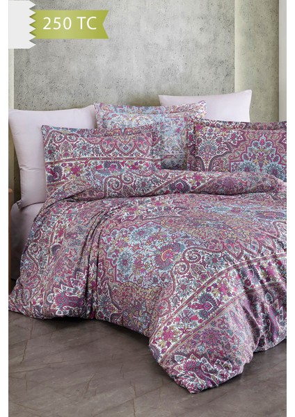 250 Tc Bambu Karışımlı Pamuk Saten Nevresim Takımı – Family Size - Eternıty