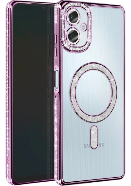 Nrtmsa Newface Samsung Galaxy A06 Joke Simli Magneticsafe Kılıf - Derin Mor