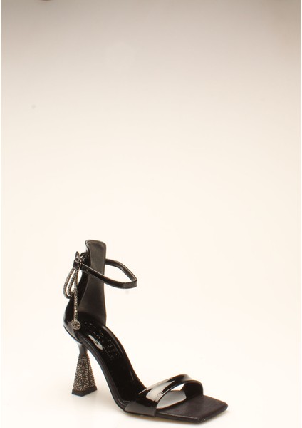 Idil Siyah Rugan Taşlı Kadın Topuklu fırsatları