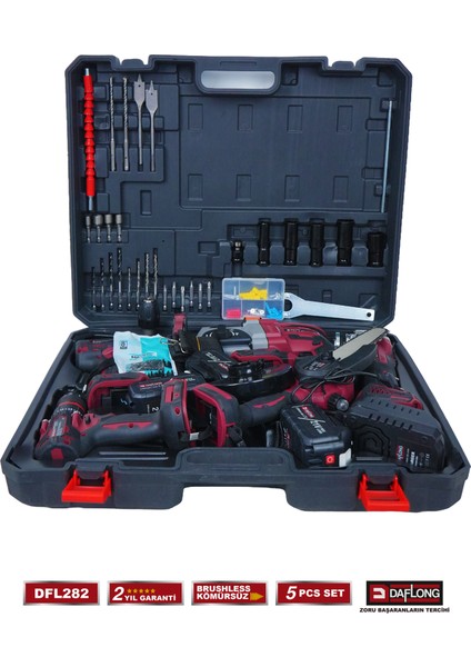 Ultra 5'li Set 600NM Torklu-Kırıcı Delici Hilti-Devirli Taşlama-Matkap-Dal Budama DFL-282 indirimleri