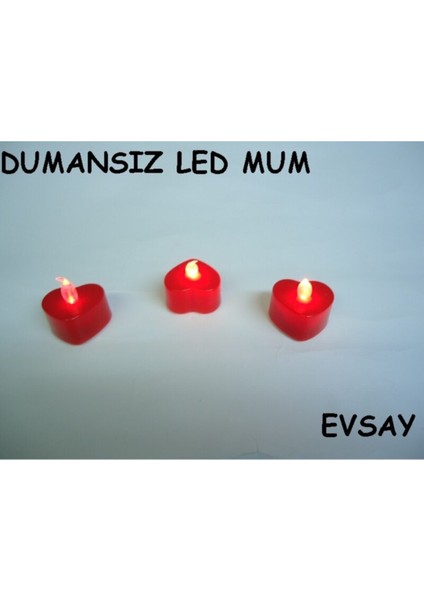 20'li LED Işıklı Dumansız Bitmeyen Pilli Kalpli LED Mum fiyatları