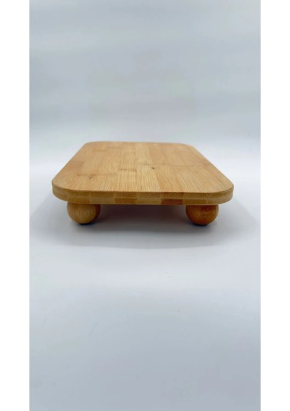 Bambu Kare, Ayaklı Sunumluk – Modern Doğal Servis Tabağı (25 cm) modelleri