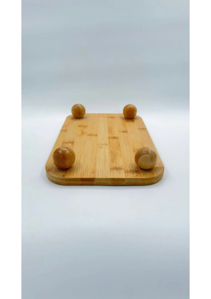 Bambu Kare, Ayaklı Sunumluk – Modern Doğal Servis Tabağı (25 cm) indirimleri