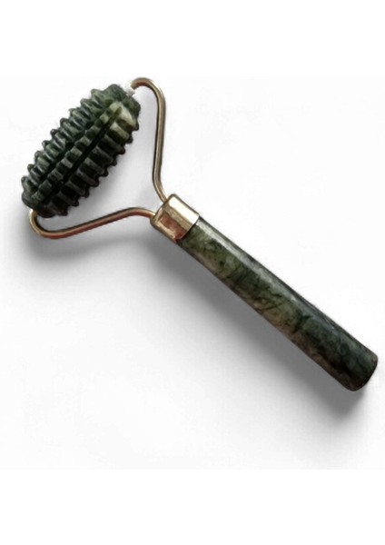 Orijinal Yeşim Düz Roller Yüz Masaj Taşı Tırtıklı Roller