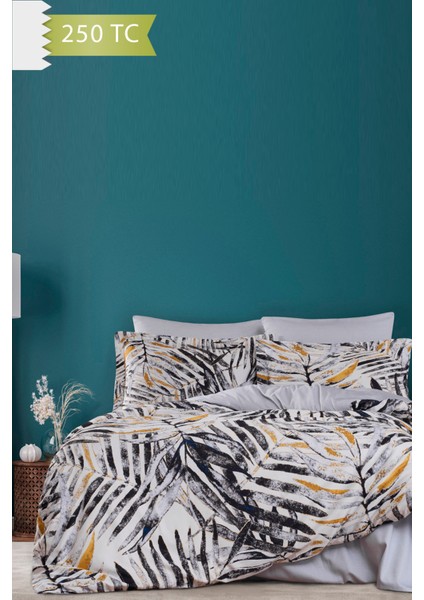 250 Tc Bambu Karışımlı Pamuk Saten Nevresim Takımı – Family Size - Lecce