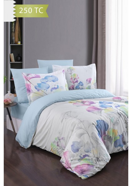 250 Tc Bambu Karışımlı Pamuk Saten Nevresim Takımı – Family Size - Nice