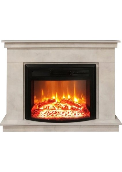 1164 Retro 1800 Watt Taş Desenli Dekoratif Elektrikli Şömine