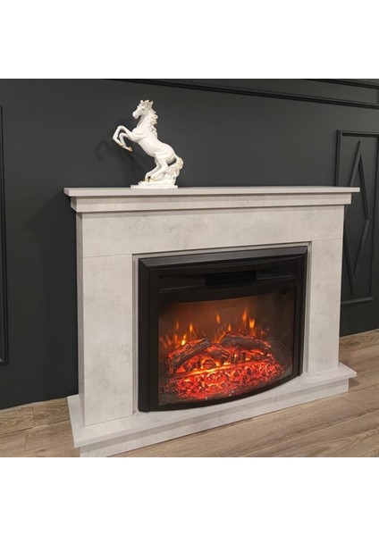 1164 Retro 1800 Watt Taş Desenli Dekoratif Elektrikli Şömine fırsatları