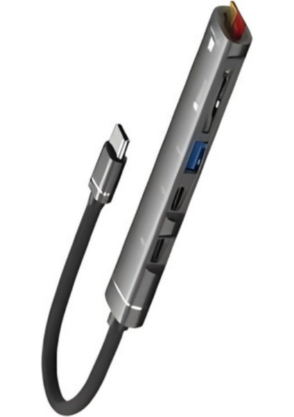 ZR562 Type-C 5 In 1 USB Hub Card Reader fırsatları