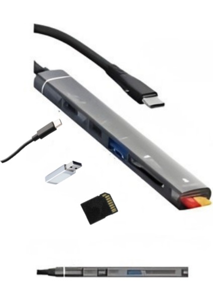ZR562 Type-C 5 In 1 USB Hub Card Reader indirimleri