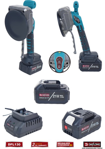 Pro Çift Akü Vantuz Fayans Tutma Titreşimli Akülü Tokmak Fayans Döşeme Tutma Makinesi DFL-130