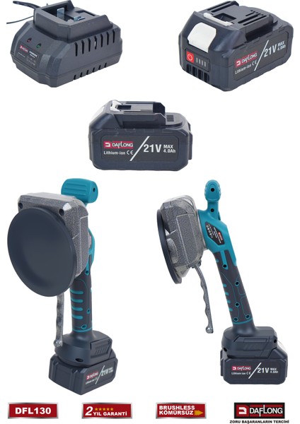 Pro Çift Akü Vantuz Fayans Tutma Titreşimli Akülü Tokmak Fayans Döşeme Tutma Makinesi DFL-130 fiyatları