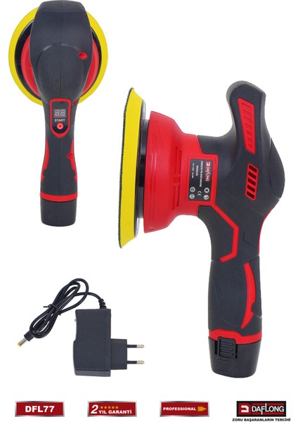 Çift Akülü Orbital Dijital Detaylı Pasta Cila Polisaj Makinası Dfl-77 modelleri