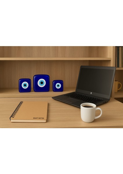 Modern Kare Nazar Boncuğu Seti 3’lü – Ev & Ofis Dekoru - Pozitif Enerji ve Şık Objeler modelleri