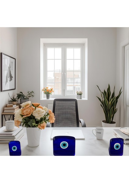 Modern Kare Nazar Boncuğu Seti 3’lü – Ev & Ofis Dekoru - Pozitif Enerji ve Şık Objeler indirimleri